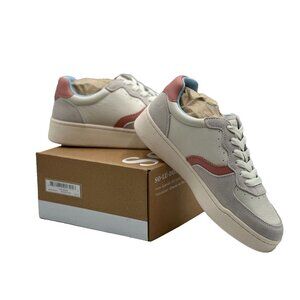Soludos The Roma Retro Sneaker White Pink Dusty Rose Size 8.5 Retail $139